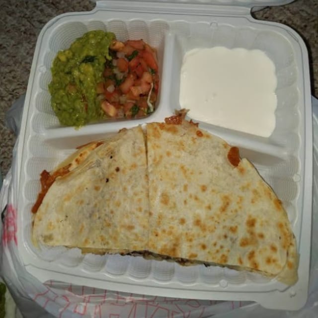 Brent's Veggie Quesadilla.